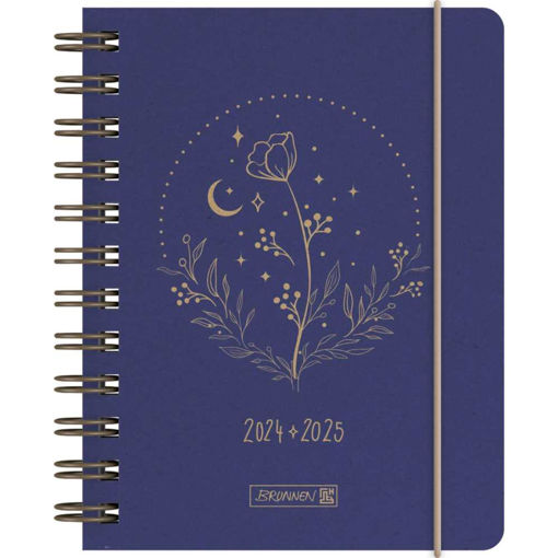 Picture of A6 SCHOLASTIC DIARY 24/25 DAY A PAGE MOON FLOWER